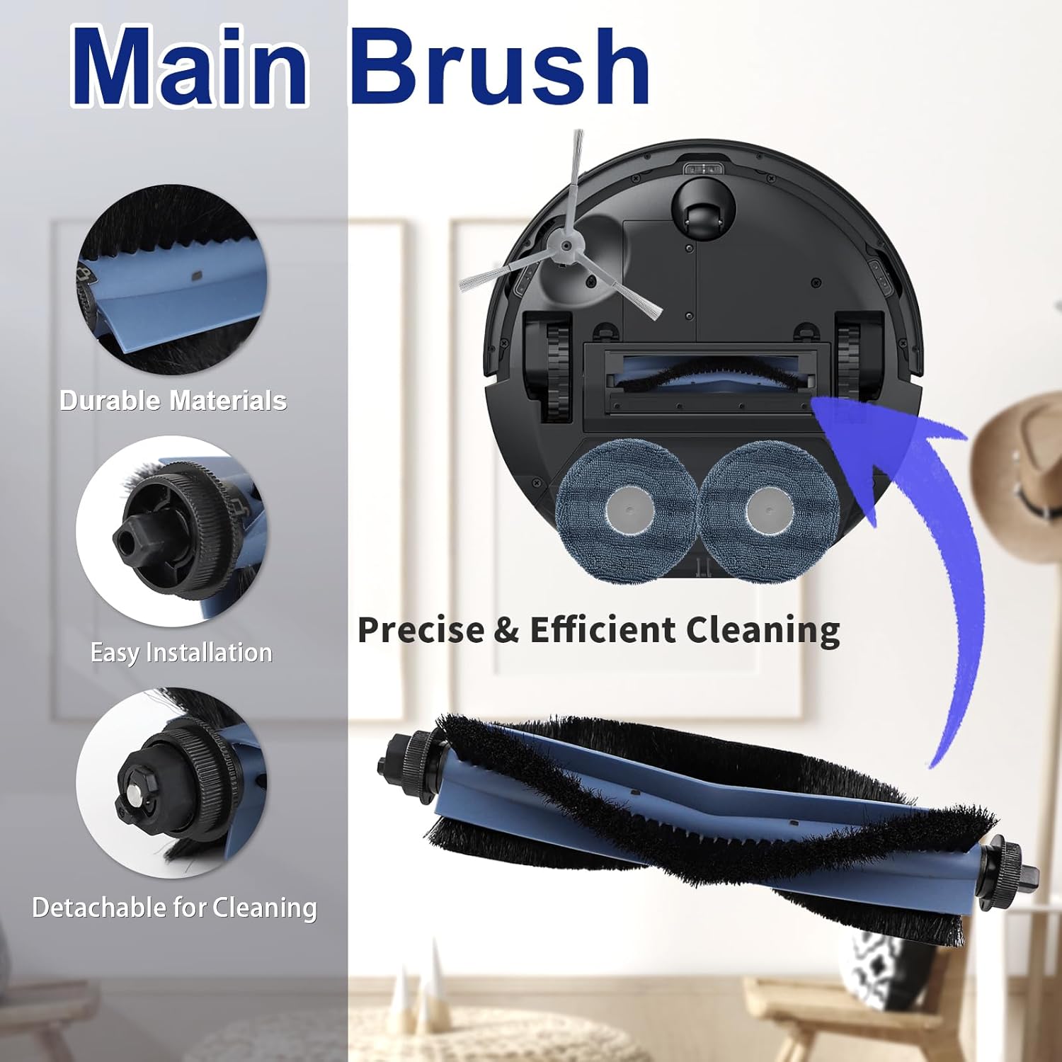 23 PCS Accessories for Eufy Omni C20 Robot Vacuum, Replacement Parts Main Brush, Side Brush, Washable Filter, Dust Bag, Mop Pad