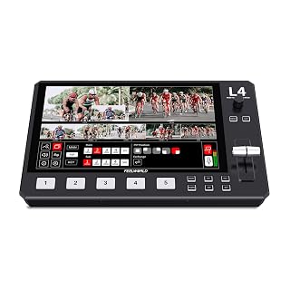FEELWORLD L4 10.1 Inch Touch Screen Video Switcher 10.1 inch Touchscreen, Real-time Preview 5 Input Sources PST PGM and Operation Interface