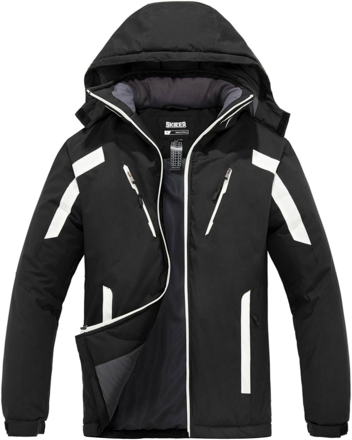 Skieer Men's Waterproof Ski Jacket Winter Snow Coat Windproof Snowboarding Jackets Warm Raincoat