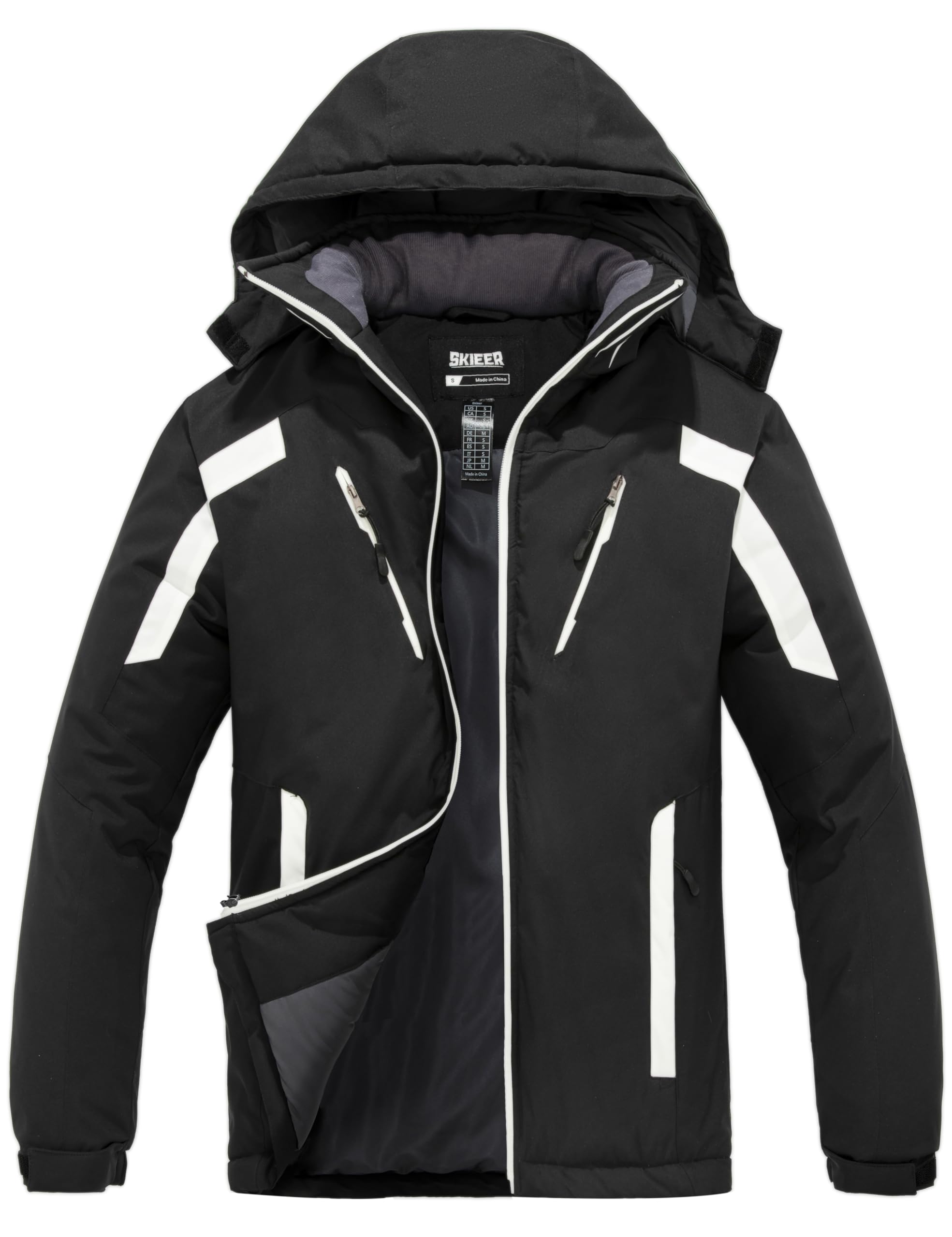 Skieer Mens Waterproof Ski Jacket Winter Snow Coat Windproof Snowboarding Jackets Warm Raincoat