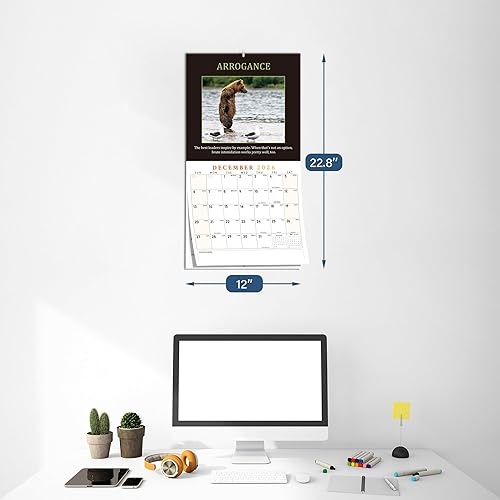 Miniatura 3 de Calendario demotivacional 2026-12 x 12 pulgadas, calendario divertido HD 2026, calendarios de pared de oficina, divertidos regalos de broma