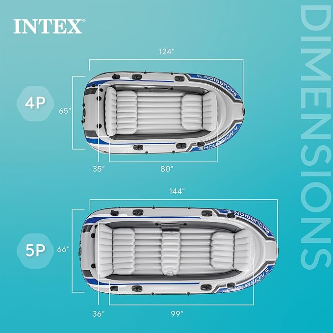 Kayak Inflable Intex Para 2 Personas Con Remos y Bomba miniatura 6
