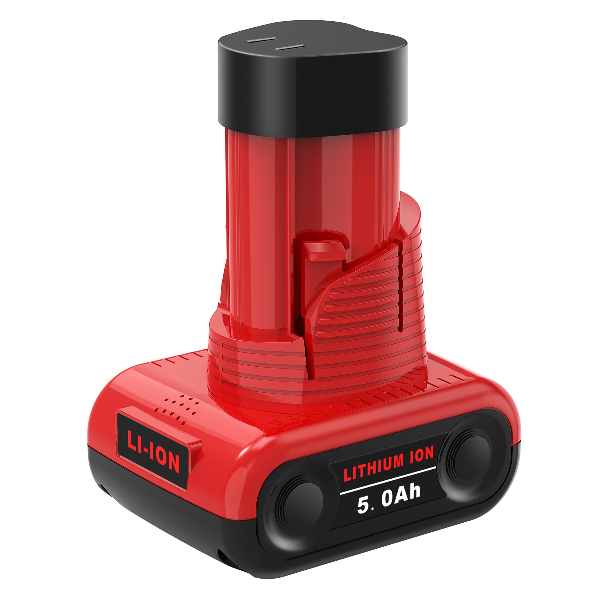 Mrupoo 12V 5000mAh Replacement Battery Compatible with Milwaukee 5000mAh Power Tools Red