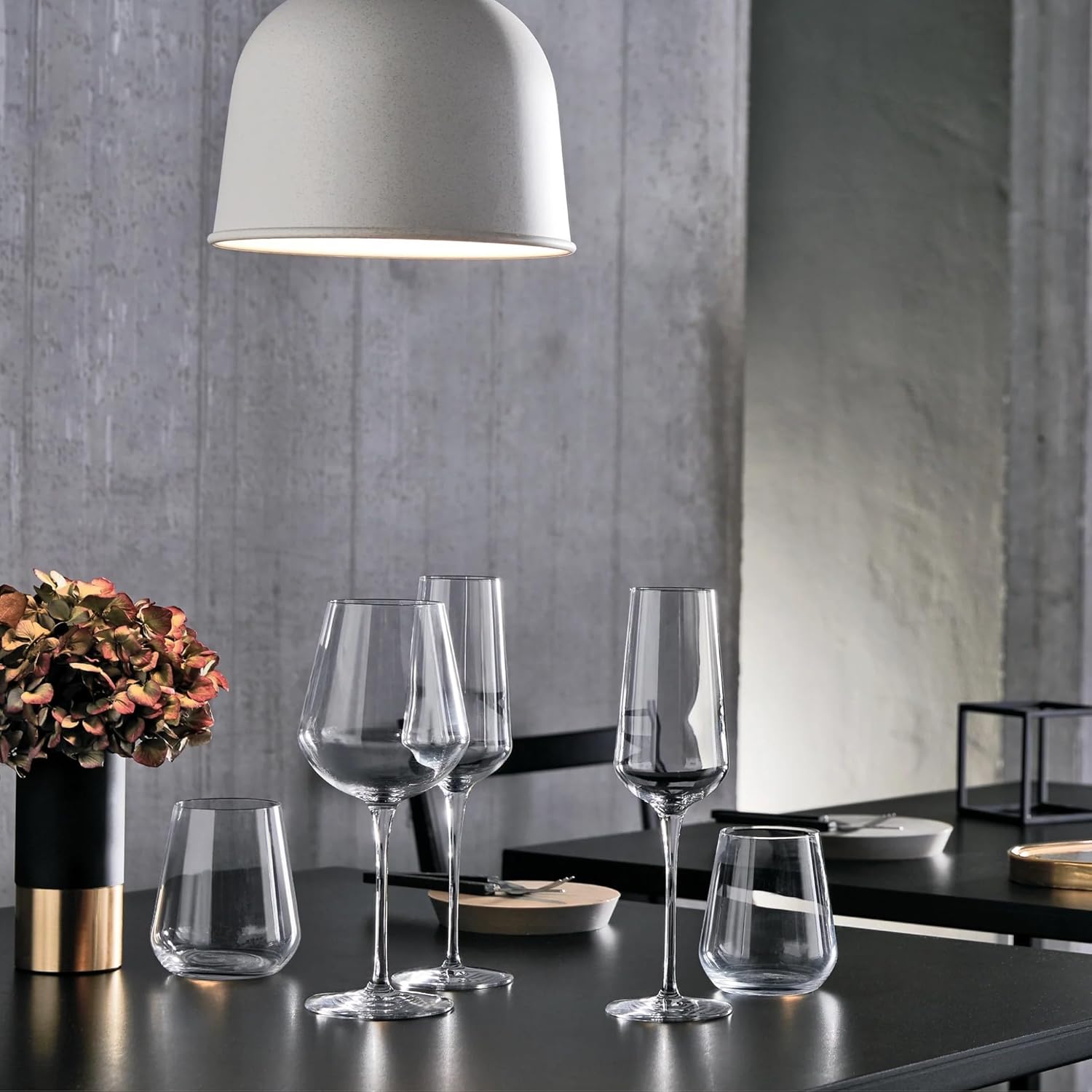 Bormioli Rocco Inalto Stemless Wine Glass, 15-3/4-Ounce, Set of 6