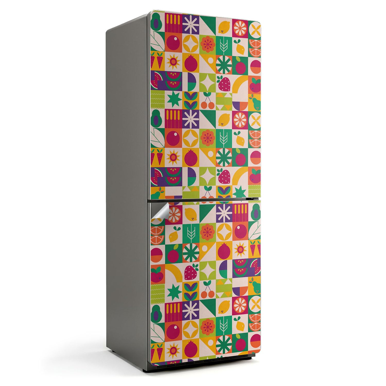 Autocollants de frigo 70x190 cm pour illuminer votre cuisine avec un décor fruité