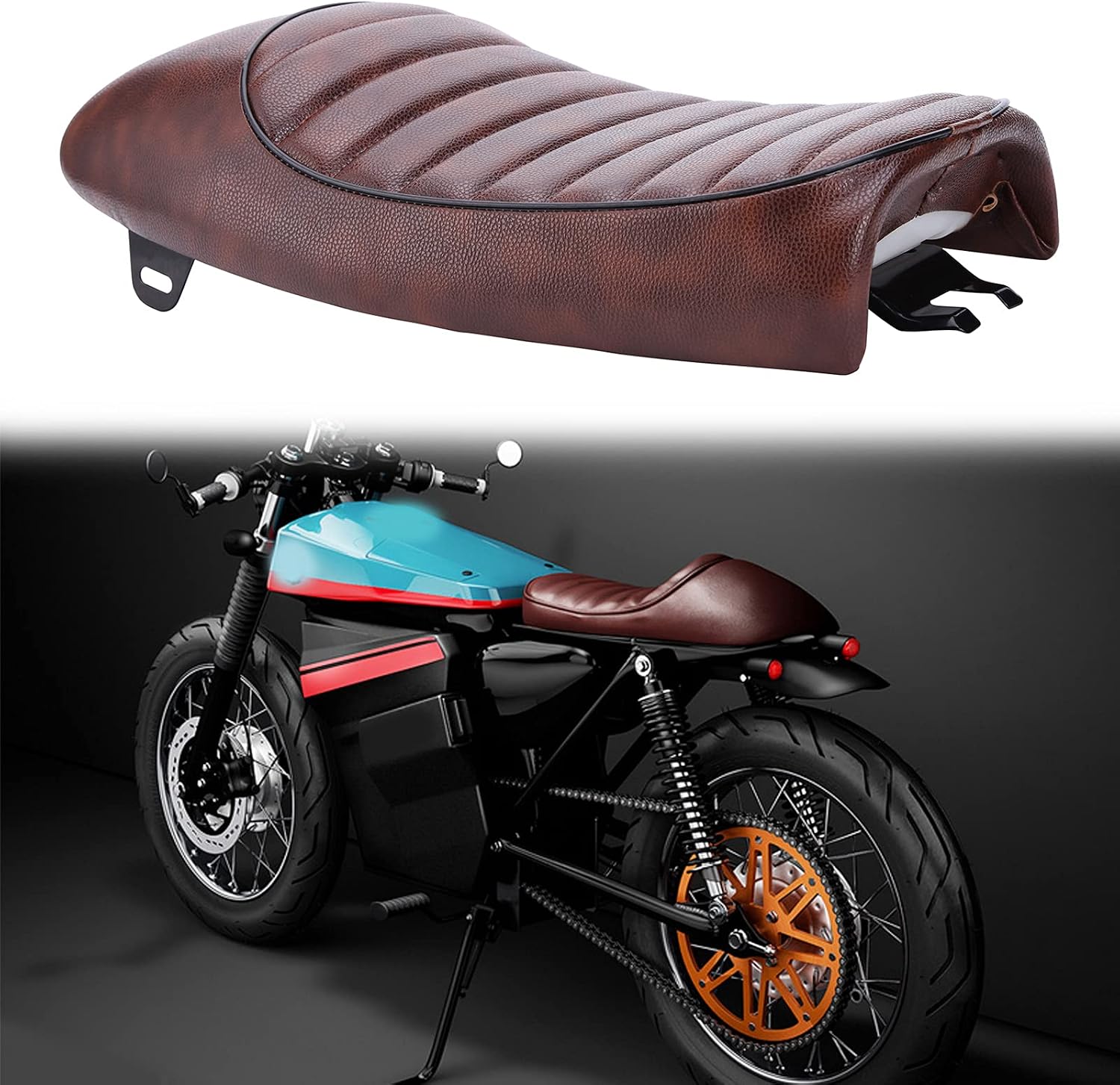 Universal Motorcycle Flat & Hump Saddle Cafe Racer Refit Vintage Seat Cushion For KZ400 KZ550 K750 Z650 W650 CB100 CB125 CB175 CB200 CB350 CB360