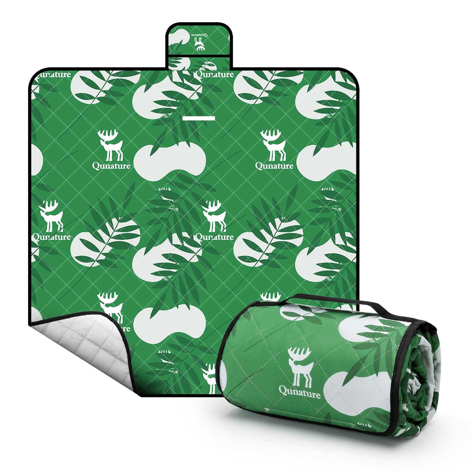 Coperta Picnic Impermeabile, Telo Picnic Portatile 200 x 200cm, Coperta da Spiaggia Resistente, Tappetino da Campeggio con Manico, per Escursione, Viaggio, Giardino, Barbeque, Parco