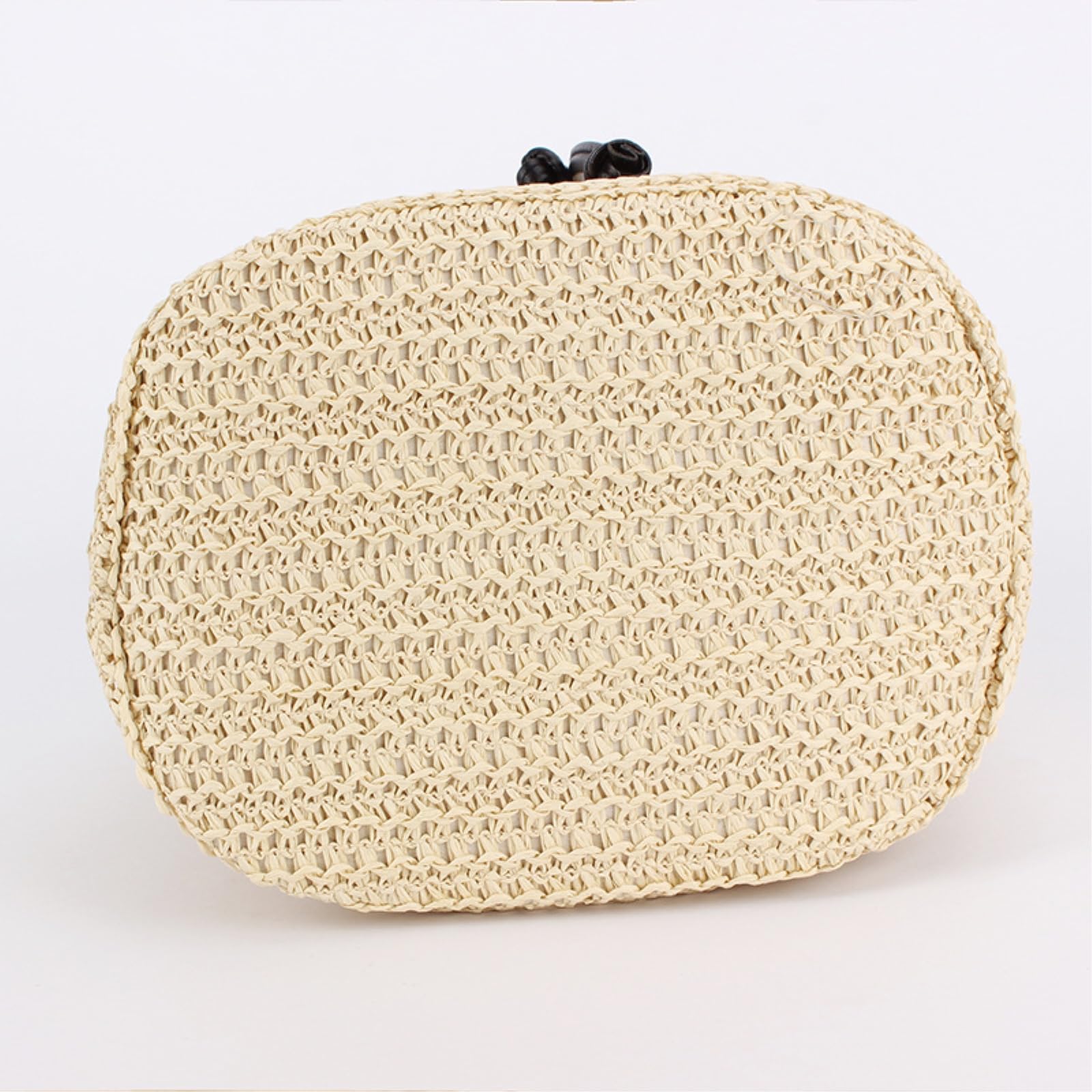 Borsa Donna da Spiaggia di Paglia Tessuta Borse A Spalla Crossbody Top Maniglia Sacchetto per L'Estate-c