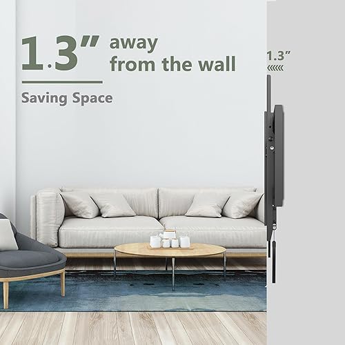 Miniatura 4 de USX STAR Soporte de pared inclinable para televisores de 37 a 82 pulgadas y soporte de TV inclinable para TV de 26 a 60 pulgadas, soporte de TV de