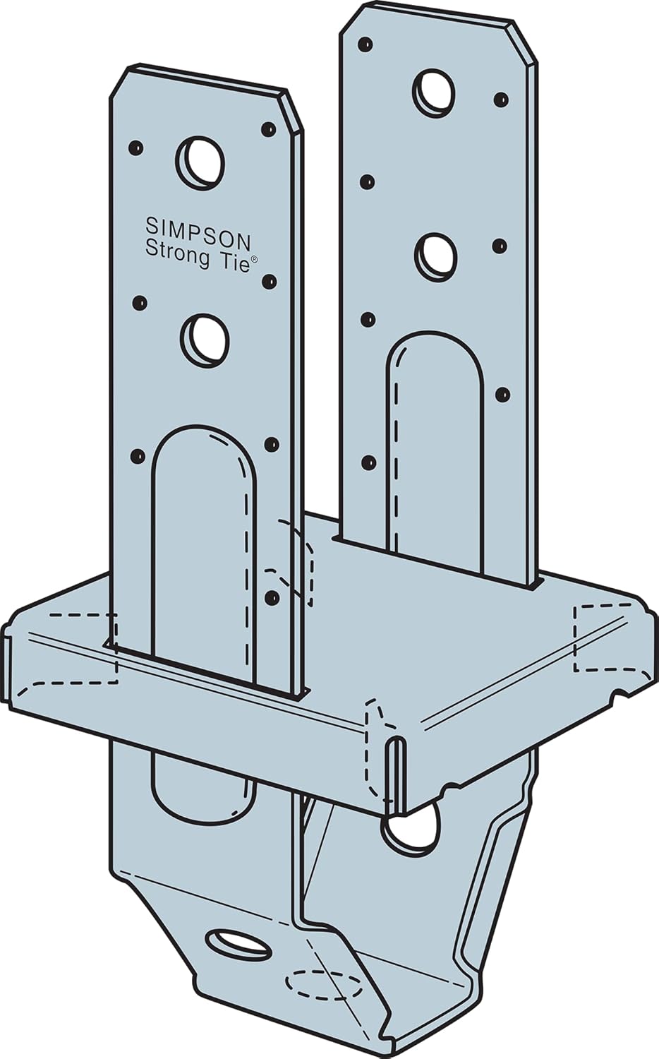 Simpson Strong-Tie PBS46 PBS Galvanized Standoff Post Base for 4x6
