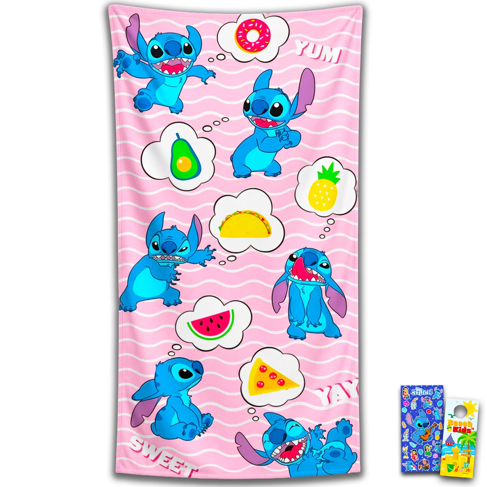 【新品】スティッチ＆スクランプ ラウンドビーチタオル Stitch ディズニー Amazon.co.jp: Disney Stitch ビーチタオルセット - 40インチ x 72