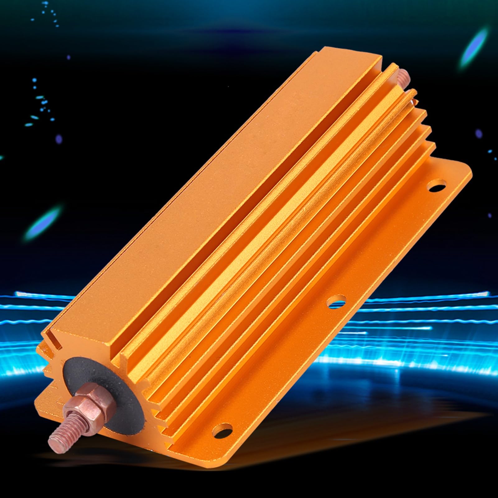 Hyuduo Résistance de Puissance 200W 1 Ohm, Boîtier Aluminium pour Alimentation et Capteur - Résistance Bobinée Rx24 avec Support de Fixation Visé