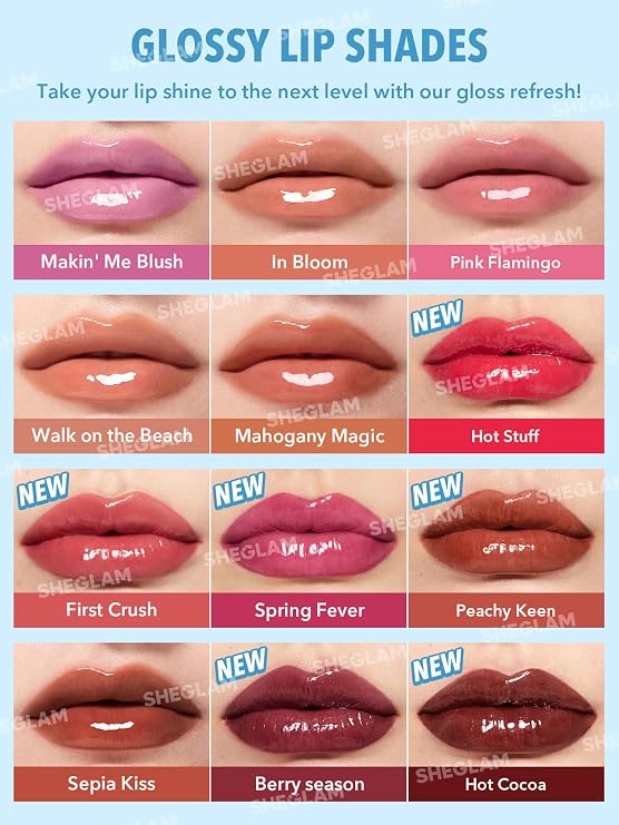 SHEGLAM PoutPerfect Moisturizing Solid Lip Gloss Non Sticky Lipstick with Coconut Oil - Pink Flamingo