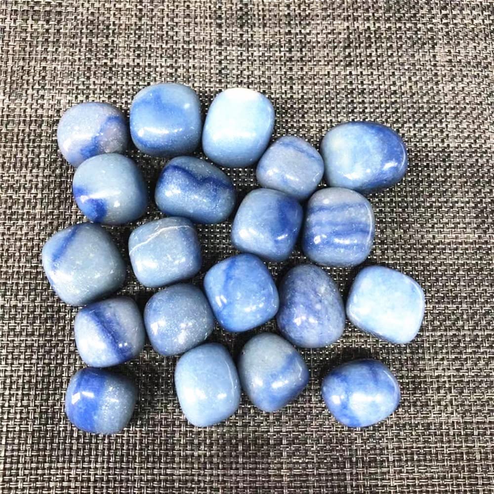 Inicio Natural Pulido Azul Cuarzo Cristal Tumbled Gravel StoneCrystal Stones Acuario Decoración de la habitación decoración de la habitación