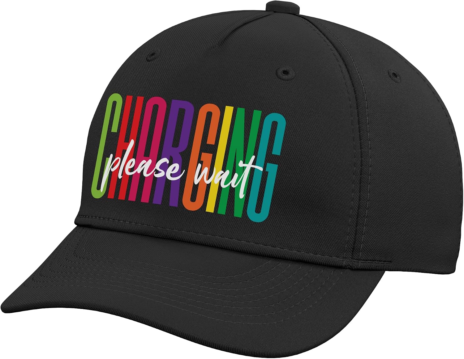 Charging Please Wait - Funny Energy Battery Loading Sleeping Adjustable Baseball Hat