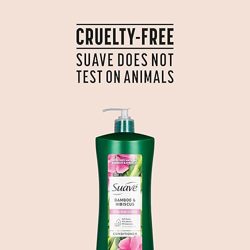 Miniatura 7 de Suave Acondicionador voluminizador de bambú e hibisco, para cabello fino y plano, sistema probado en salón para aumentar el volumen y el cuerpo del