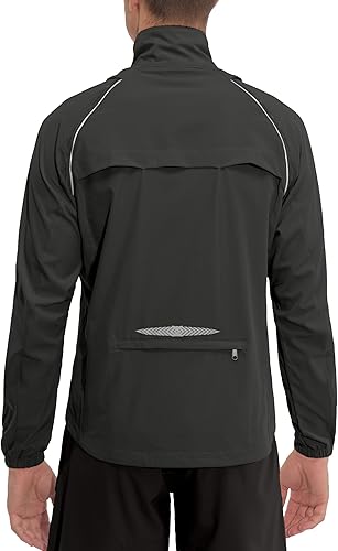 Little Donkey Andy Chaqueta de correr para hombre, de secado rápido, convertible UPF 50+, chaqueta de ciclismo cortavientos con mangas extraíbles