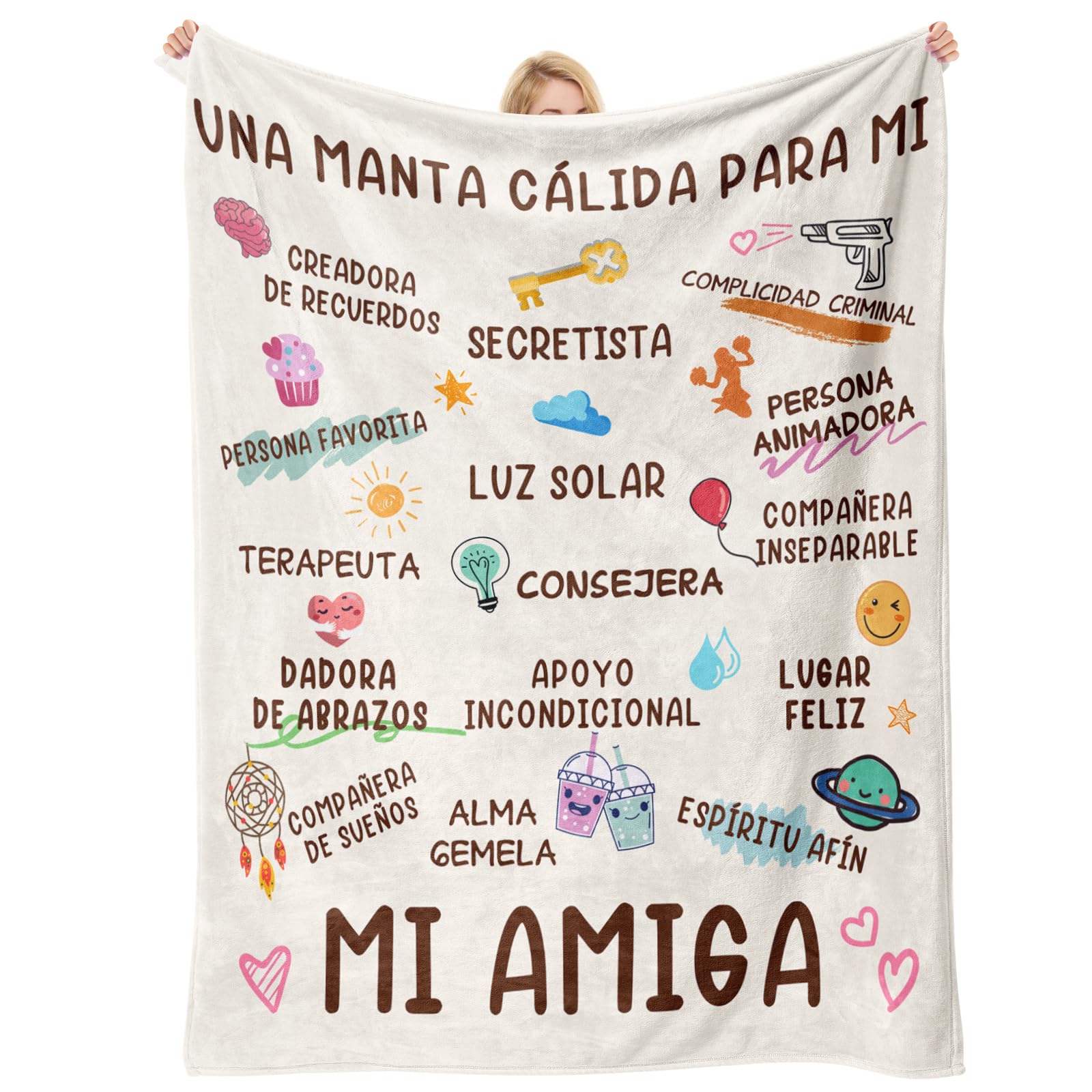 Buioata Original Friends Gifts – Gift Blankets Ideas for Friend Woman Christmas and Birthday, Gifts for Best Friends, Gift Friend Birthday, Original Women's Gift Blankets – 60 x 50 inches
