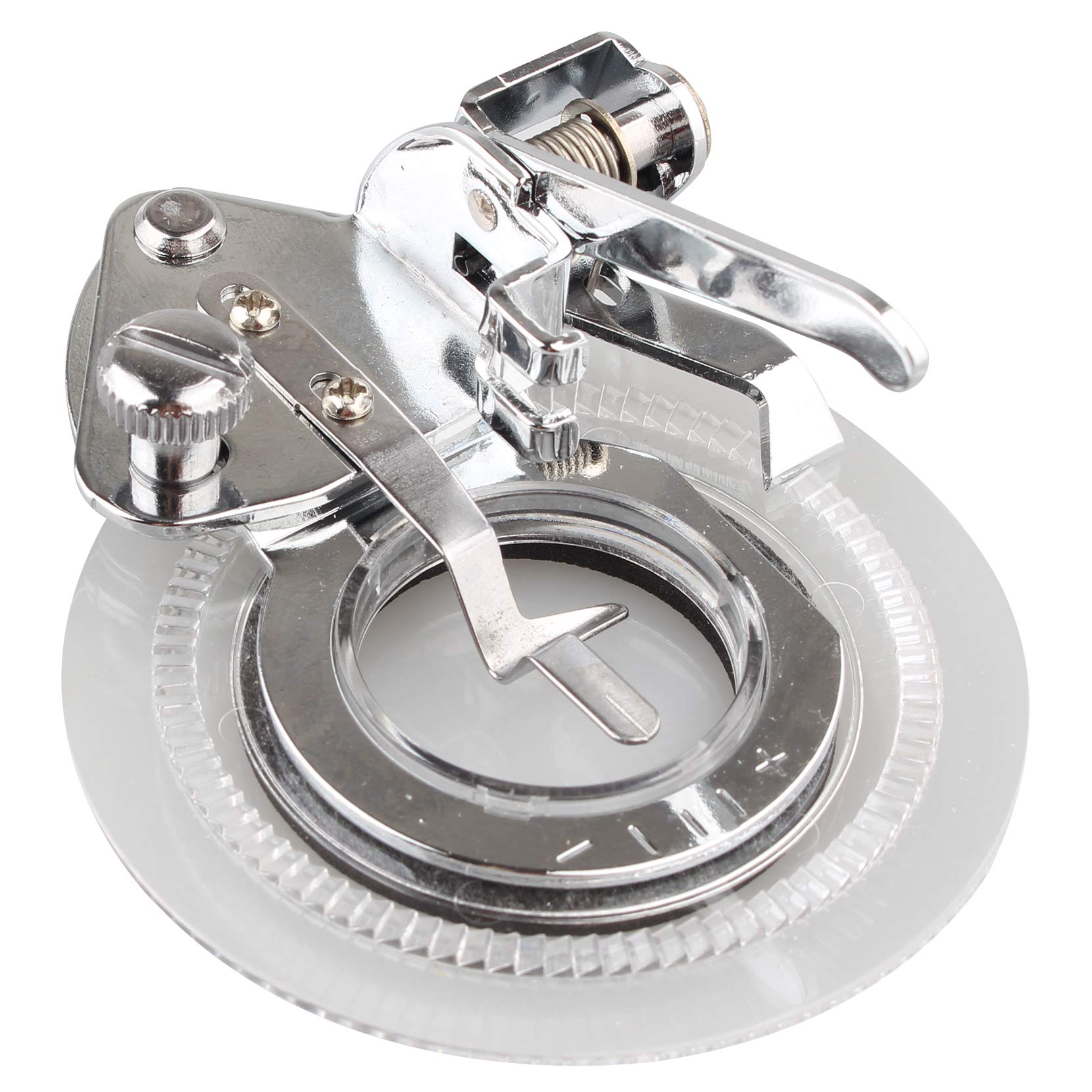 Jopto Silver Universal Decorative Round Multi-Function Daisy Flower Stitch Embroidery Sewing Machine Presser Foot Accessories For All Low Shank Snap-On Sewing Machines Brother Singer Babylock Janome