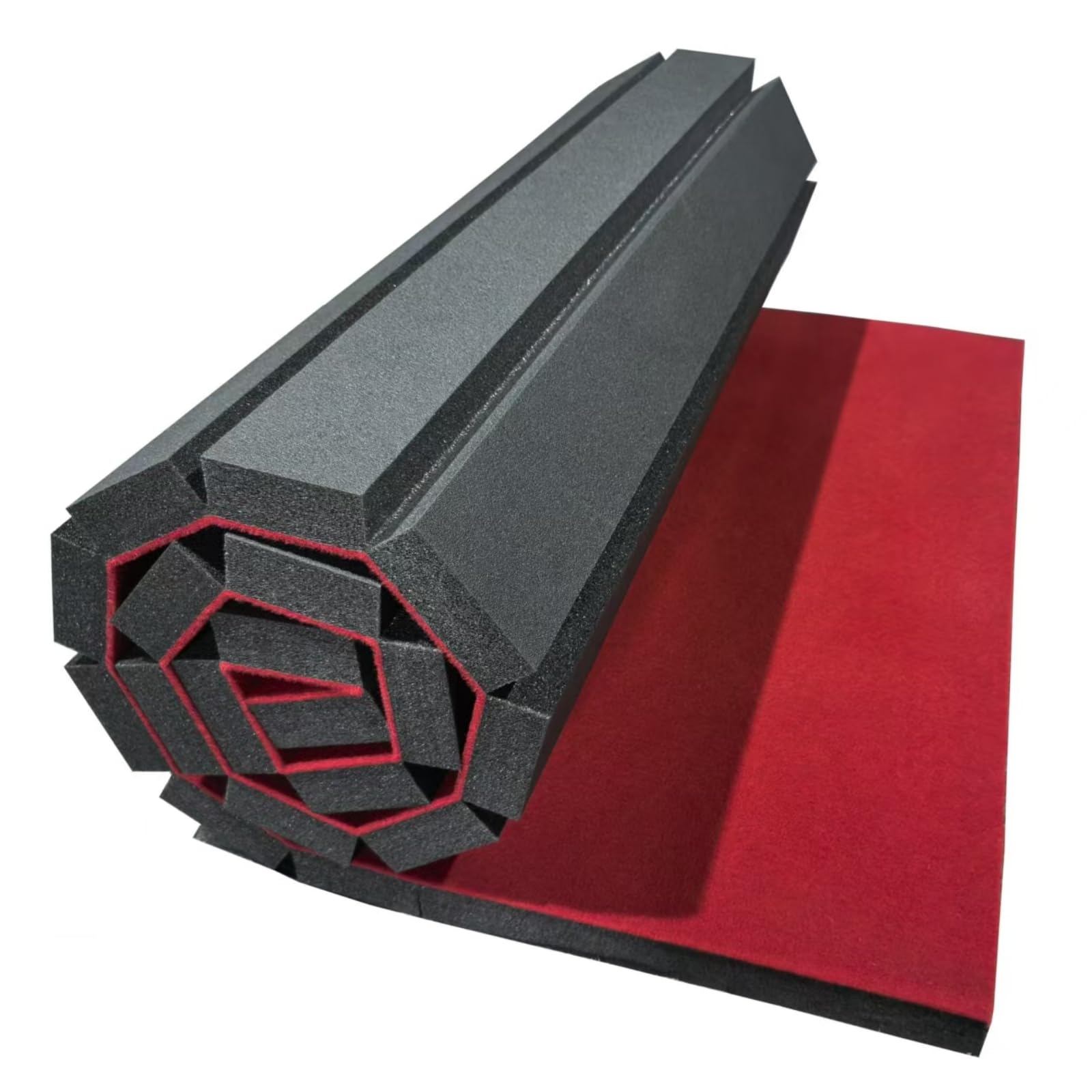 Premium Indoor Gymnastics Track Exercise Mat with Grippy Gym Carpet Top - Sturdy Foam Wrestling Mat for MMA