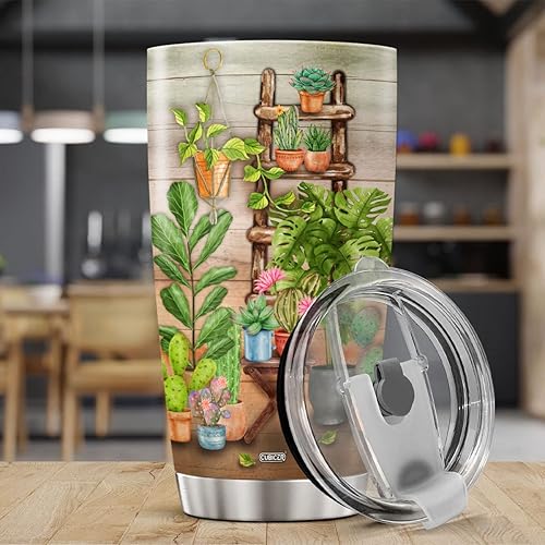 Miniatura 30 de CUBICER Vaso de mariposas de 20 onzas con tapa, acero inoxidable, aislado, taza de café, taza de viaje de doble pared, vasos de té para niñas