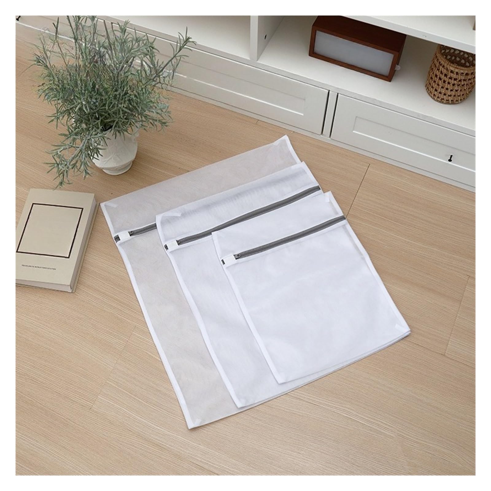 8pcs Anti-deformation Net Bag laundry bag For Washing Machine Dryer organizer mesh home organization and storage Für Kleidung(60x60cm)