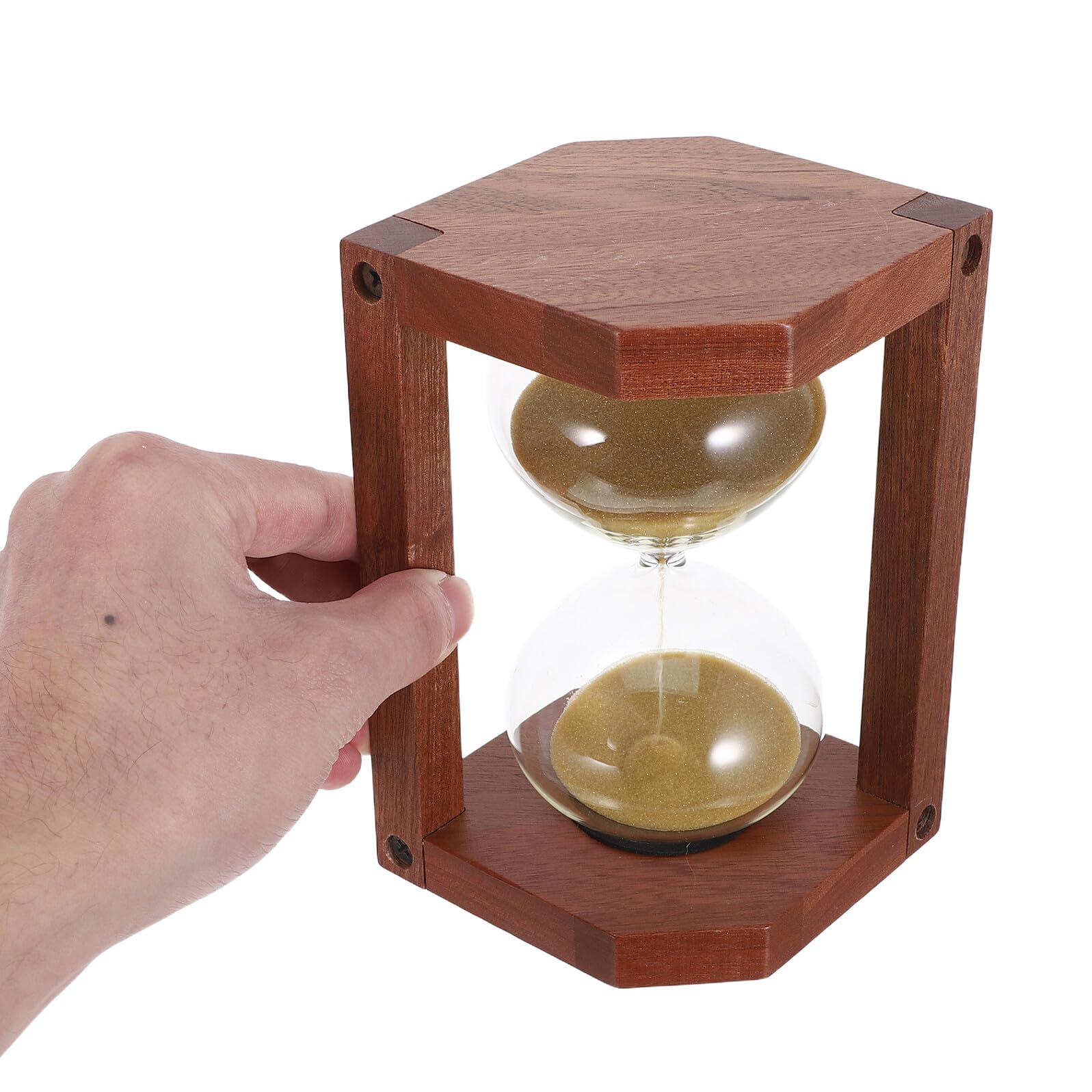 Temporizador Retro de Reloj de Arena de Madera Maciza 15 Minutos