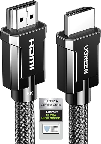 Ugreen HDMI 2.1 Kablosu 8K HDMI Kablosu 2.1 8K 60Hz 4K 120Hz 48Gbps Dolby Vision eARC 3D HDCP2.2 HDR10 VRR HDMI 8K Kablosu PS5, PS4 Pro, Alıcı, Xbox S, OLED TV, Soundbar, Monitör vb. İle Uyumlu (3m)