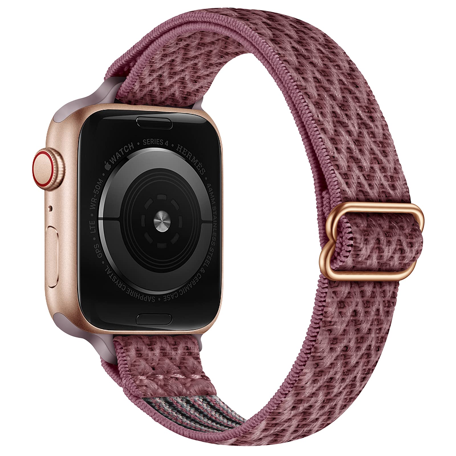 SICCIDEN Slim Stretchy Bands Compatible with Apple Watch Band 46mm/49mm/45mm/44mm/42mm, Women Elastics Nylon Thin Strap for iWatch Ultra SE Series 11