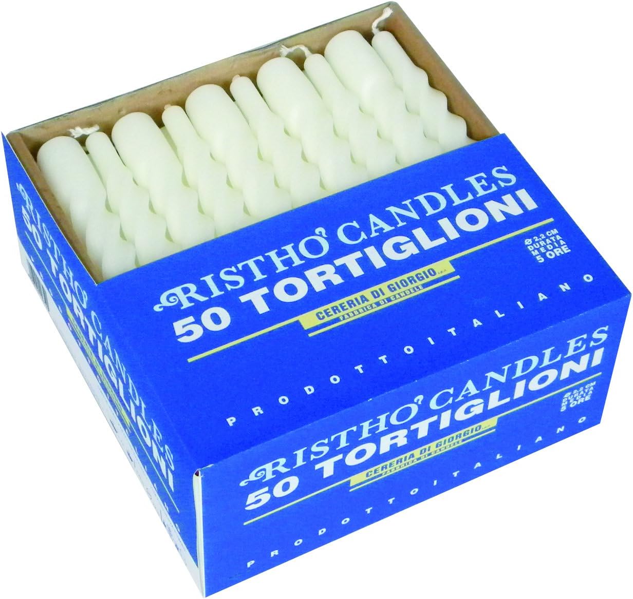 Cereria Di Giorgio Kugelkerzen Weiß - 4 Stück Ø10 Cm, Italienische Qualität