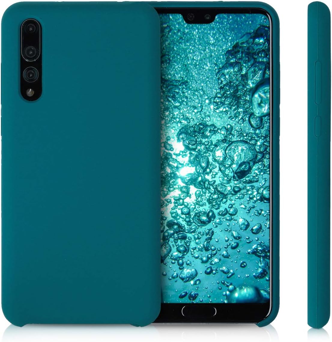 kwmobile Case Compatible with Huawei P20 Pro Case - TPU Silicone Phone Cover with Soft Finish - Teal Matte