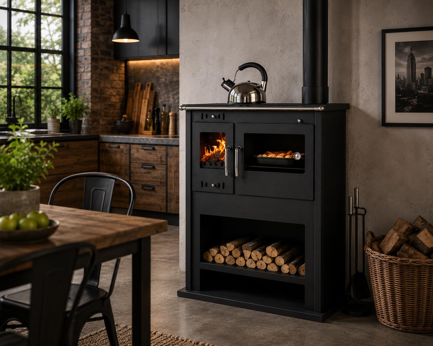 EEK A Küchenofen Holzherd Victoria Viki LUX schwarz - 10,5kW