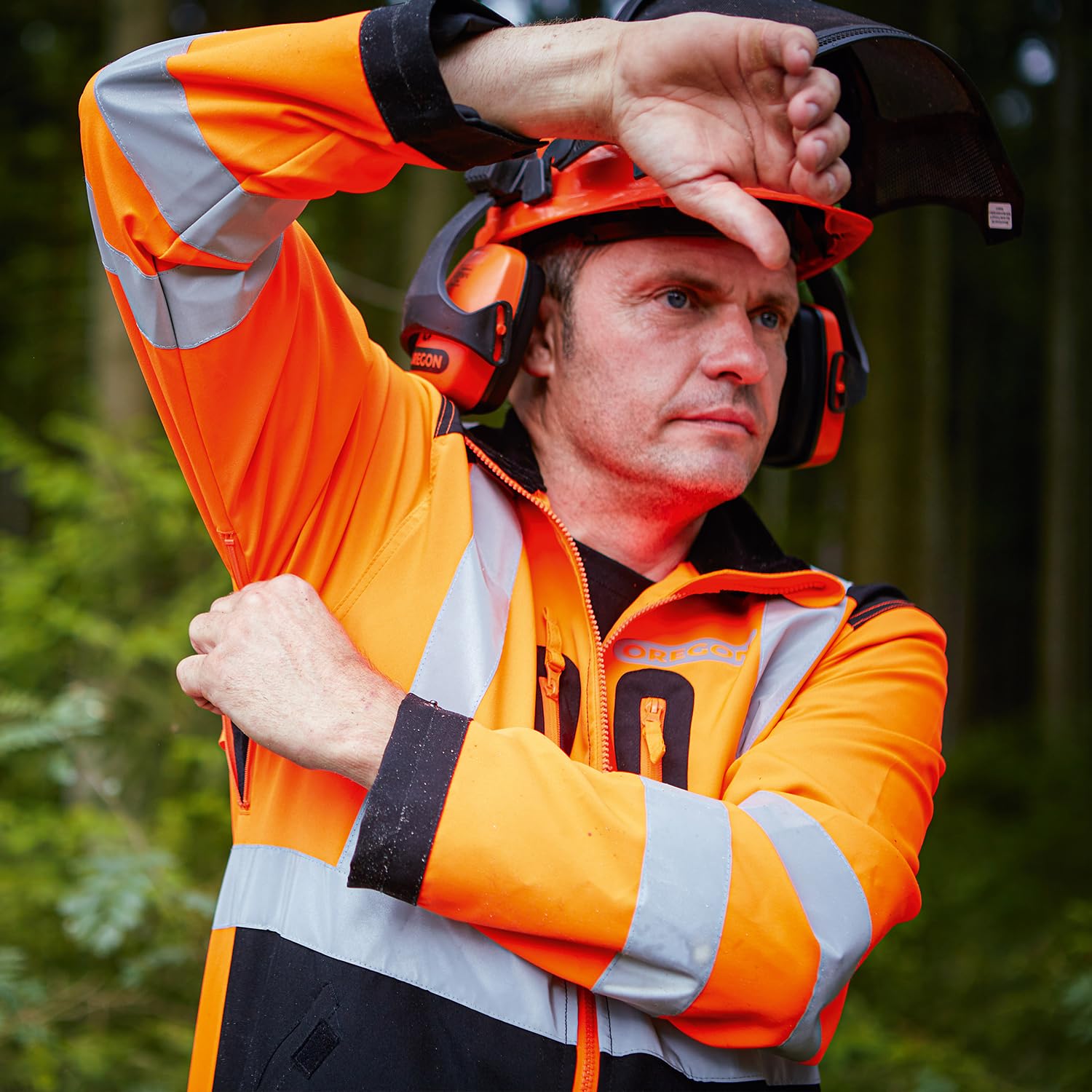 Oregon Warnschutzjacke, Professionelle Klasse 3, Orange - Größe L | Arbeitskleidung, Reflektierende Jacke, Leichtes Stretch Material & Belüfteter Outdoor Mantel mit hoher Sichtbarkeit