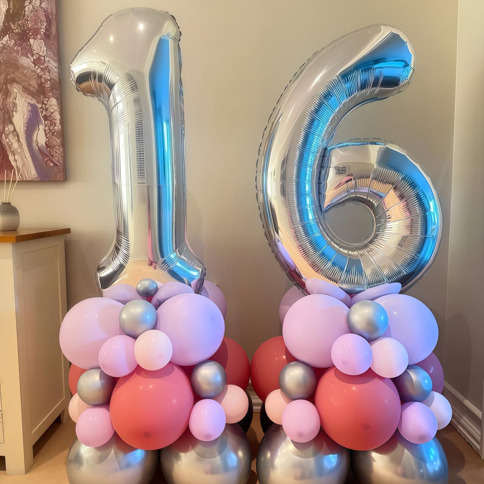 バルーン Amazon | 40インチ ホットピンク 数字バルーン 20個