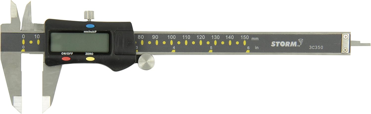 Central Tools 3C350 Fractional Electronic Digital Caliper , 6 to 7.9 Inches