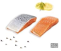 Vista 2 de MOWI Salmón del Atlántico Esencial, Skin-On, Responsable Farm-Raised, 12 oz