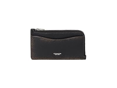 COACH New York Zip Card Case In Loved Leather Wallet Women