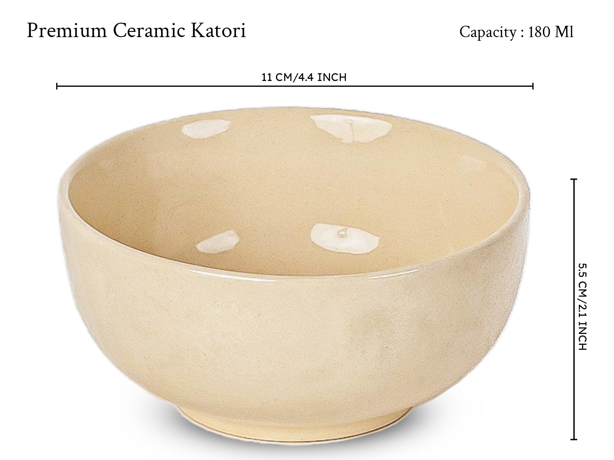 Bodhi House Ceramic Bowl Set - 4 Piece, Feather White -4