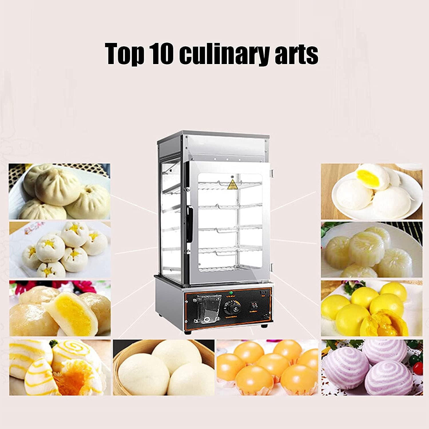 Large-Capacity Food Steamer, Heat Preservation Heating Display Cabinet, Dessert Steamer, Electric Steamer