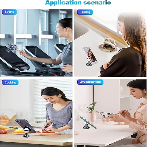 Miniatura 4 de Imanes de aluminio ultra fuertes para soporte de automóvil de metal para salpicadero de automóvil, soporte para teléfono 360 Compatible con iPhone