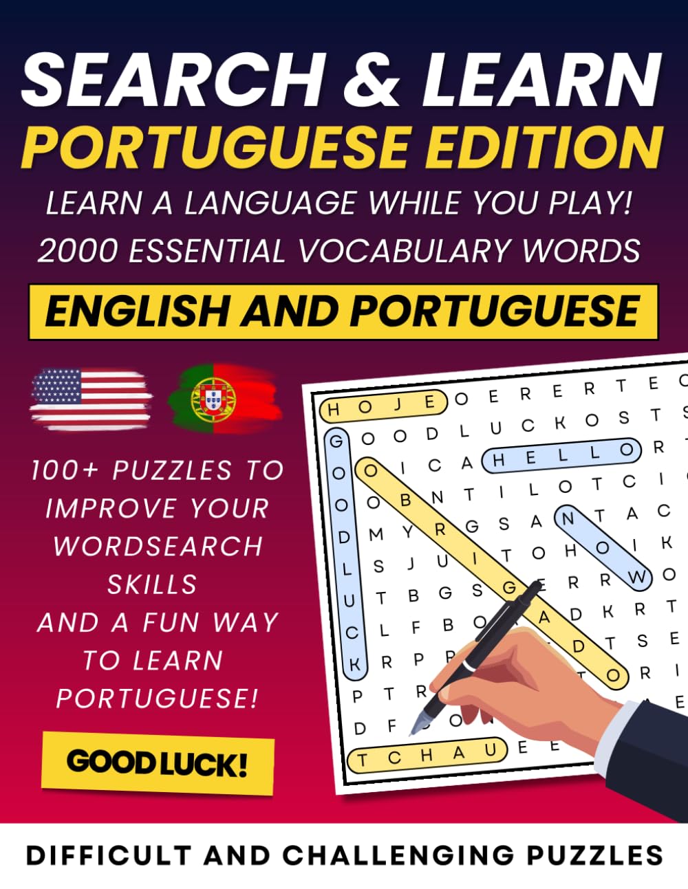 Search and Learn: Portuguese Edition: 2000 Essential Vocabulary Words