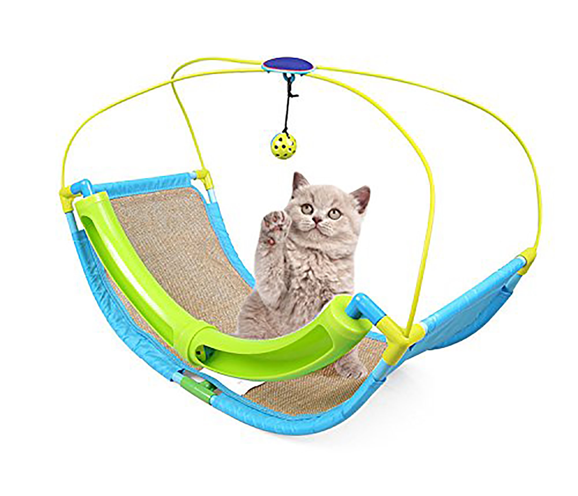 OSPet Cat Scratcher Bed Cat Toy Play Mat Activity Pet Bed Center with Hanging Toy Balls for Cats