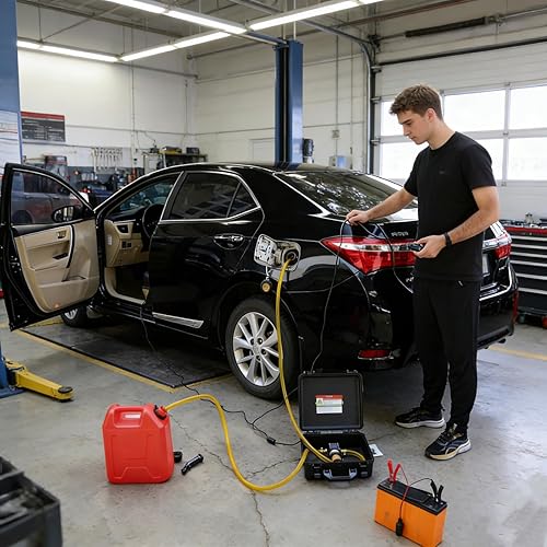 Miniatura 11 de Bomba eléctrica portátil de transferencia de gasolina CC de 12 V 75 W, mueve hasta 110 galones de gas por hora, ideal para vehículos, barcos, BOMBA