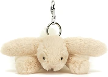 Jellycat Smudge Rabbit Bag Charm, 3 inches - Rabbit & Bunny Plush Keychain - Great Gift Idea