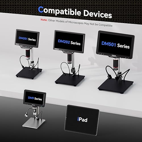 Miniatura 9 de TOMLOV Soporte de microscopio digital de brazo flexible AM03, soporte voladizo más nuevo, soporte de suspensión mejorada brazo de tijera flexible