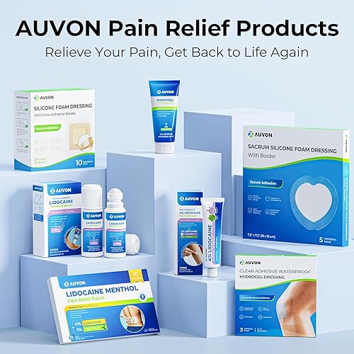 Vista 9 de AUVON Max Strength Lidocaine Pain Relief Cream with Lavender & Aloe Vera, Numbing Cream for Minor Arthritis Pain, Soothing Muscle for Neck
