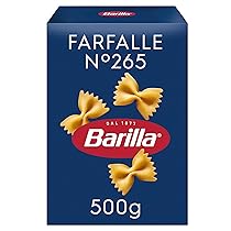 Barilla Pasta Farfalle N.265, Pasta Corta di Semola di Grano Duro, I Classici, Tempo di Cottura 13 Minuti, Confezione da 500g