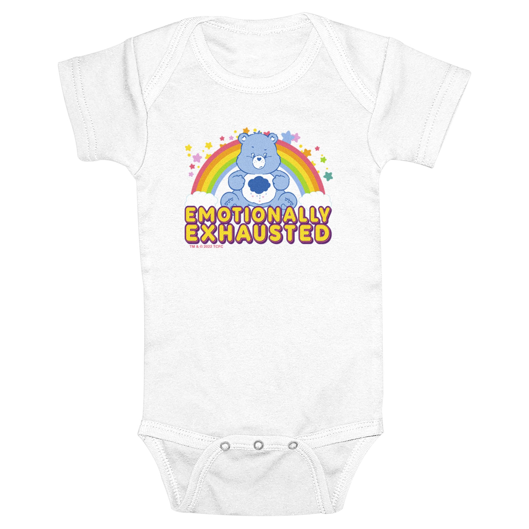 Infant's Care Bears Emotionally Exhausted Grumpy Bear Bodysuit - White - 6 Months