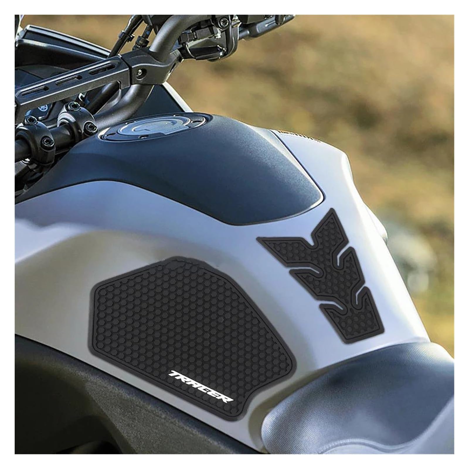 Protezione del cuscinetto del serbatoio Moto Lato Del Carburante Rilievo Del Serbatoio Del Ginocchio Pad Serbatoio di Protezione in Gomma per YAMAHA TRACER700 Tracer 700 Tracer 7 GT 2020 2021 Adesivi