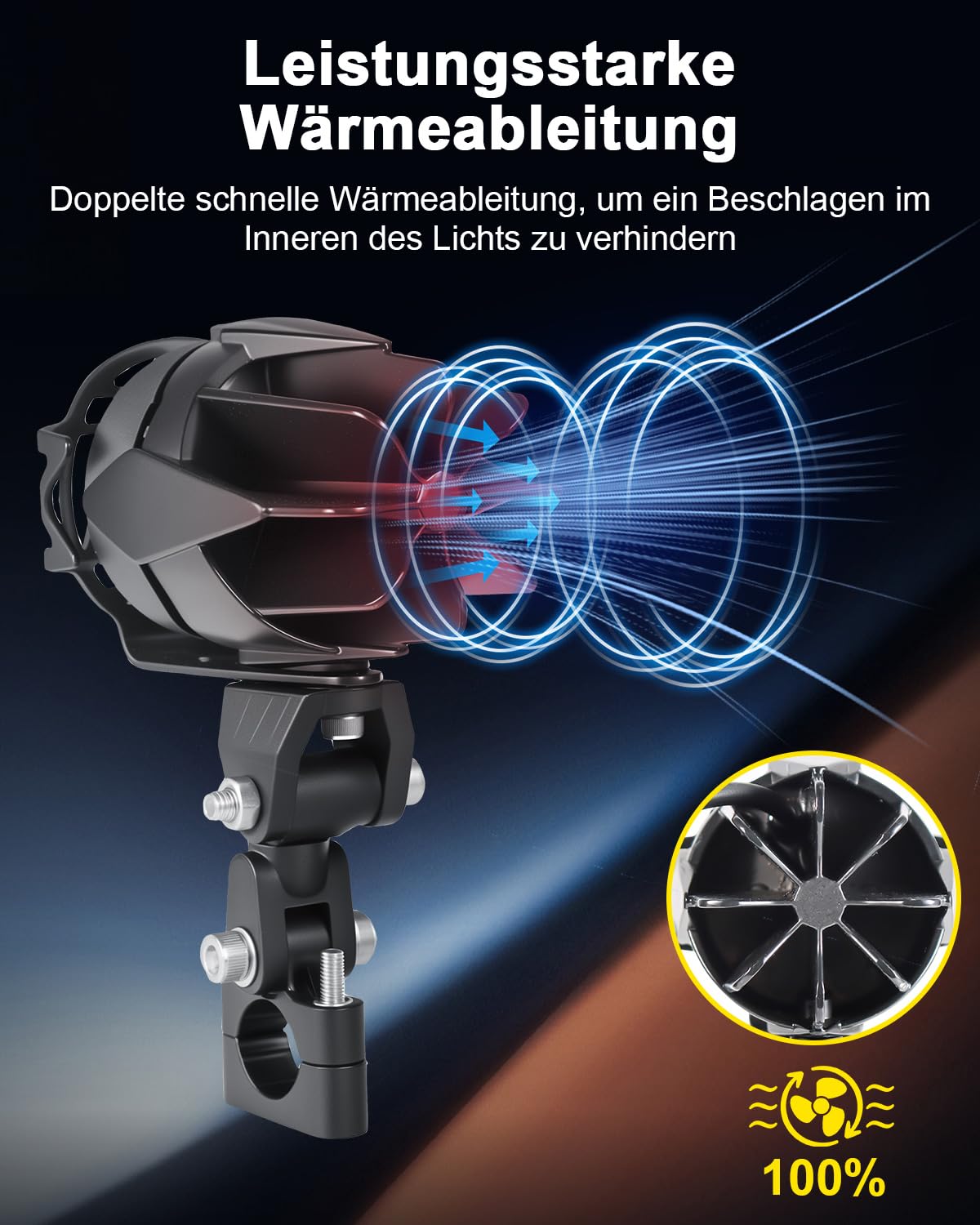 Dinfu 40W led Motorrad Zusatzscheinwerfer, 9v-60v Runde LED Nebelscheinwerfer mit E-Geprüfte LED Scheinwerfer Frontscheinwerfer mit Kabelbaum und Halterung für Motorrad ATV SUV Dirt Bike 4x4 Pickup